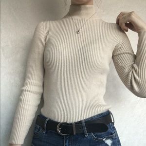 Taupe Turtleneck